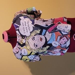 Crop top t-shirt, multicolored